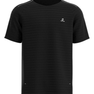 Men's sports seamless short sleeve Black