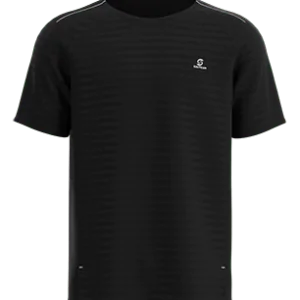 Men's sports seamless short sleeve Black