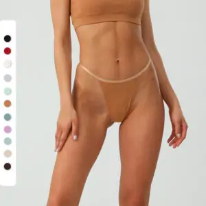 Custom 100% Organic Comfortable Ladies Womens Breathable Plus Size Thongs Womens Sexy Underwear